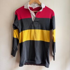 Maxmore‎ Vintage Striped Rugby Shirt Red Black Yellow 40/102